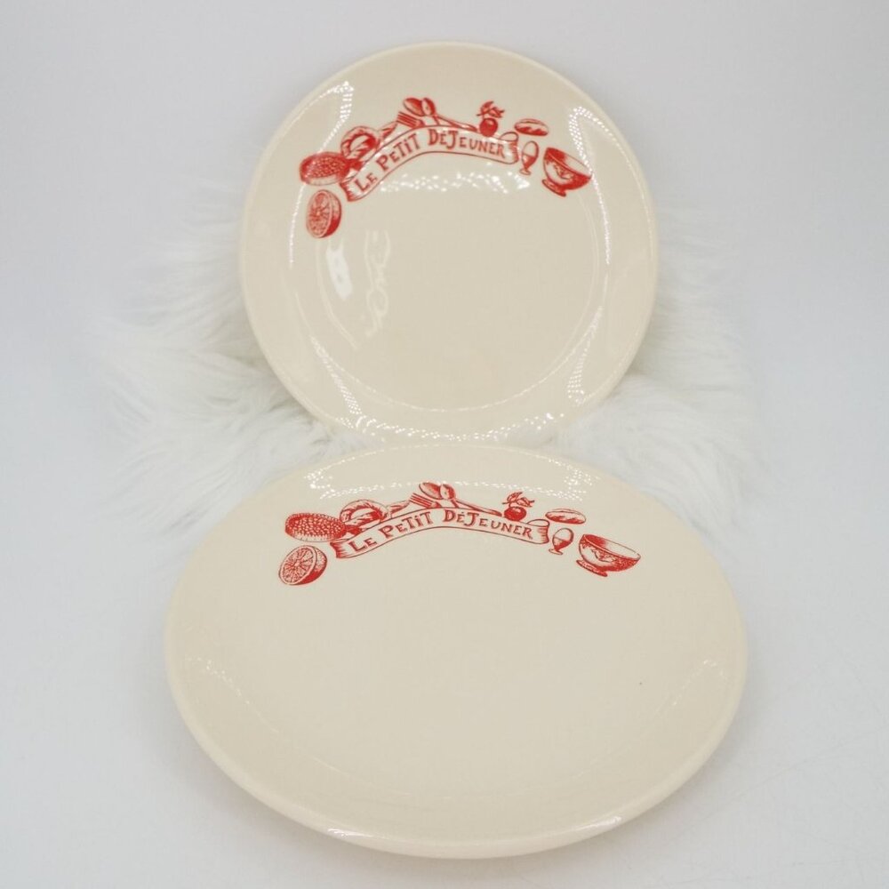 Pair of Le Comptoir De Famille France Le Petit De'Jeuner Plates 8-1/4"